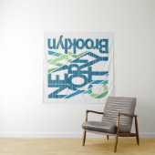 Brooklyn New York Typografie Wandkleed (In situ)