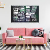Brooklyn New York Typographic Canvas Print (Insitu (Woonkamer))