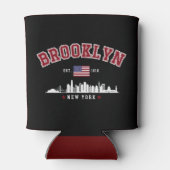 Brooklyn Ney York Est Funny Travel Blikjeskoeler (Achterkant)