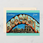  Brooklyn NY Groet Briefkaart (Voorkant / Achterkant)