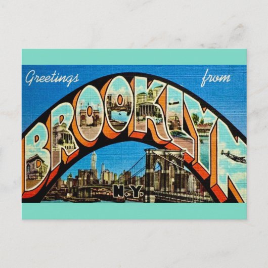  Brooklyn NY Groet Briefkaart (Voorkant)