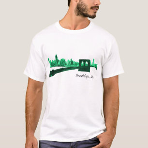 Brooklyn, NY in groene tinten T-shirt