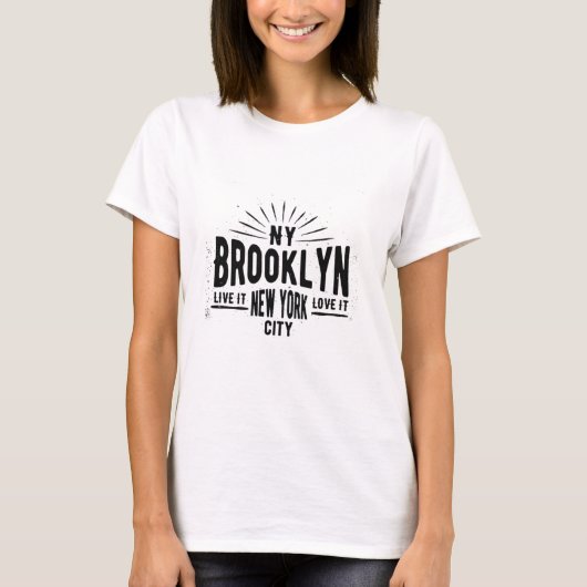 Brooklyn NY Live It Love T-shirt (Voorkant)