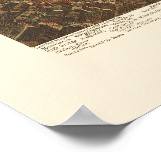 Brooklyn, NY Panoramic Map - 1892 Poster (Hoek)