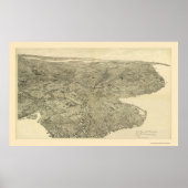 Brooklyn, NY Panoramic Map - 1897 Poster (Voorkant)