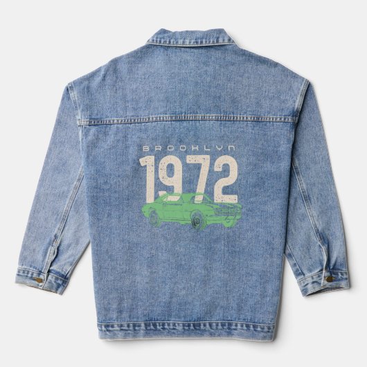 Brooklyn, NY Retro Auto Denim Jacket (Achterkant)