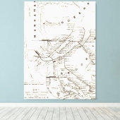 Brooklyn NY Transit System Map (1912) Canvas Afdruk (Insitu (Houten vloer))