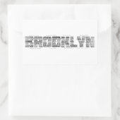 Brooklyn NY Typografiedesign Rechthoekige Sticker (Tas)
