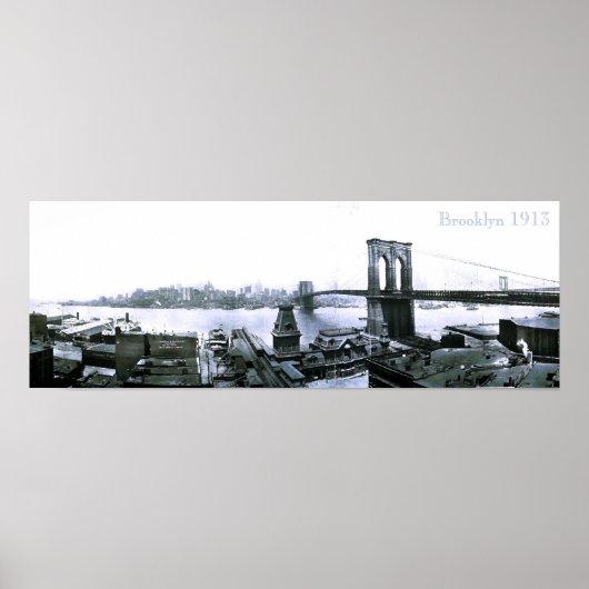 Brooklyn NYC 1913 Poster (Voorkant)