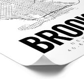 Brooklyn NYC minimaliste carte Poster d'art (Coin)