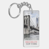 Brooklyn NYC New York Sleutelhanger (Voorkant Links)