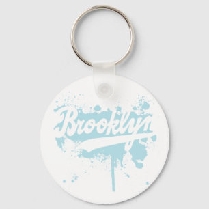 Brooklyn Painted Blue Sleutelhanger
