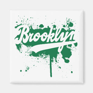 Brooklyn Painted Green Magnet Magneet