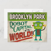 Brooklyn Park Minnesota Robot - Funny Briefkaart (Voorkant / Achterkant)
