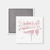 Brooklyn peint en aimant rose (Recto/Verso)