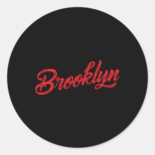 Brooklyn Ronde Sticker (Voorkant)