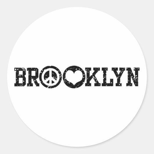 Brooklyn Ronde Sticker (Voorkant)