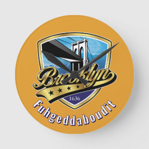 Brooklyn Schild en Swoosh Design Ronde Klok
