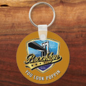 Brooklyn Schild en Swoosh Ontwerp Sleutelhanger (Achterkant)