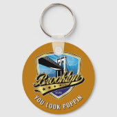 Brooklyn Schild en Swoosh Ontwerp Sleutelhanger (Achterkant)