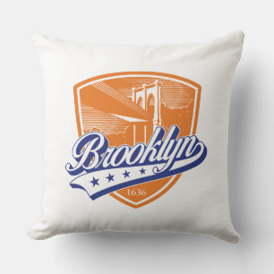 Brooklyn Schild met Swoosh-ontwerp Kussen