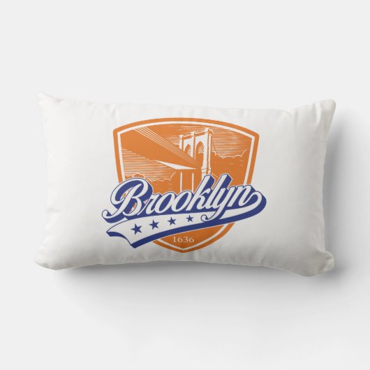 Brooklyn Shield met Swoosh Design Kussen (Achterkant)