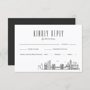 Brooklyn Skyline Wedding RSVP met Maaltijdkeuze