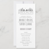 Brooklyn Stylized Skyline | Weddenschap-programma Kaart (Voorkant)