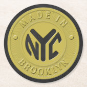 Brooklyn Subway Token Ronde Kartonnen Onderzetter (Voorkant)