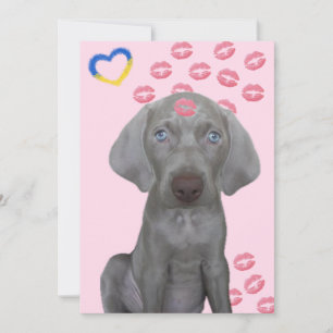 Brooklyn The Dog's Kisses Carte de voeux plate