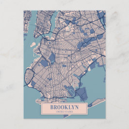 Brooklyn Verenigde Staten Winderige Stad Kaart Rei