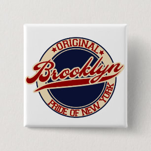 Brooklyn Vierkante Button 5,1 Cm