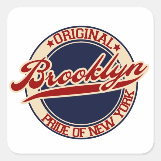 Brooklyn Vierkante Sticker (Voorkant)