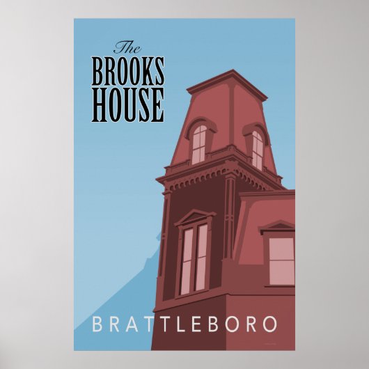 Brooks House Hotel Retro Poster (Voorkant)