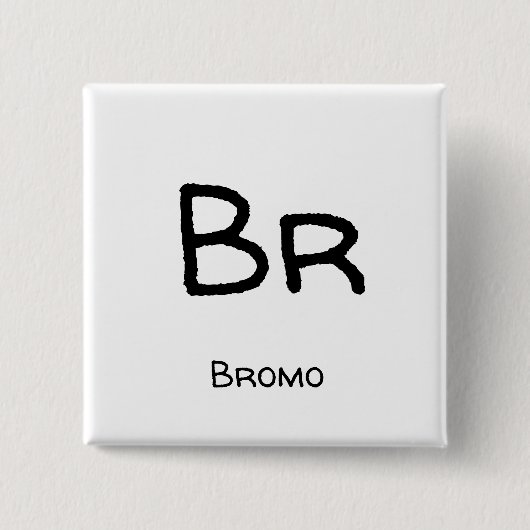 Broom - Br Vierkante Button 5,1 Cm (Voorkant)