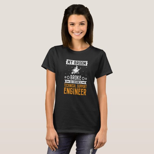 Broom Broom IT Technical Support Engineer Helpdesk T-shirt (Voorkant volledig)