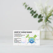 Broom Mop Logo | Bubellen Visitekaartje (Staand voorkant)