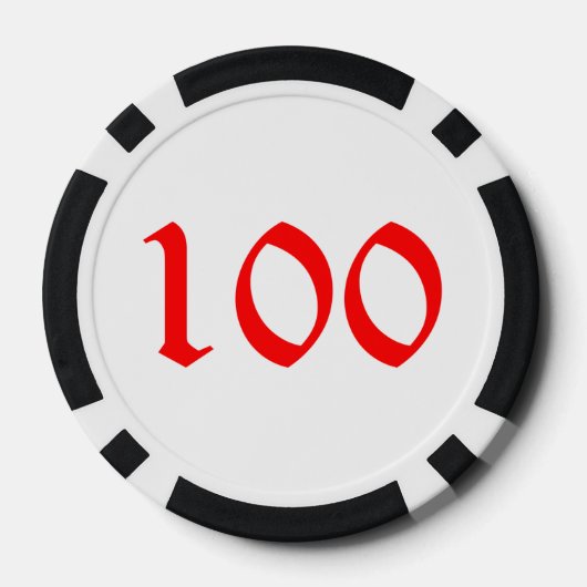 Broom Sneeuwman zwart 100 gestreepte pokerchip (Achterkant)