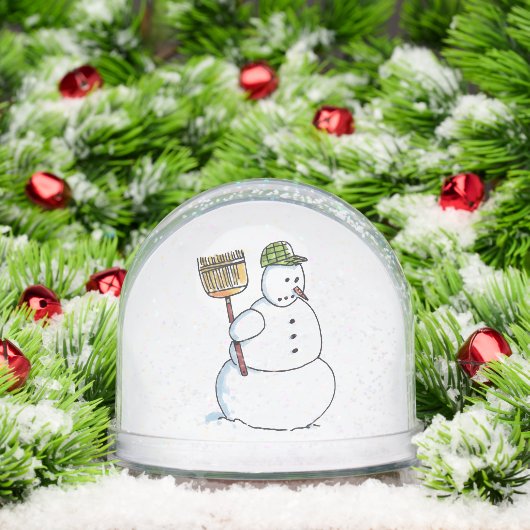 Broom Snowman snow globe (Noël)