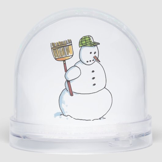 Broom Snowman snow globe (Arrière)