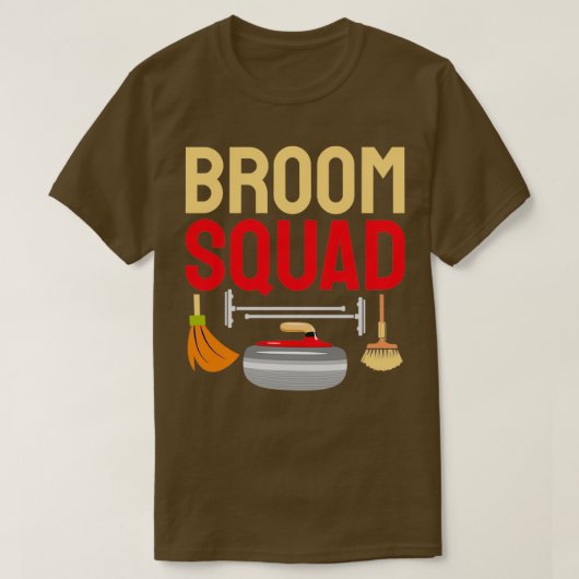 Broom Squad Funny Curling Player T-shirt (Design voorkant)