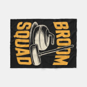 Broom Squad Ice Sweeng Rock Stone Sliding Curling  Fleece Deken (Voorkant (Horizontaal))