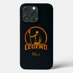 Broomball Legend Sports Pap Birthday iPhone 13 Pro Hoesje