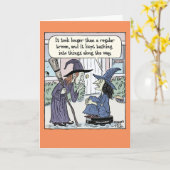 Broombot Halloween Kaart (Gele Bloem)