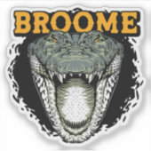 Broome, Western Australië Crocodile Sticker (Voorkant)