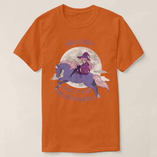 Brooms Are For Beginners Anime Witch 341 T-shirt (Design voorkant)