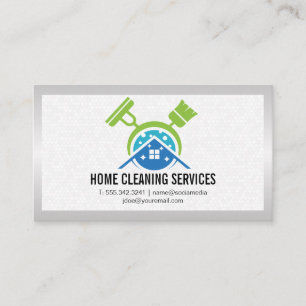 Brooms Cleaning Home Logo tegelwerk Visitekaartje