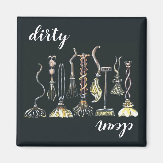 brooms gone wild dirty clean magneet (Voorkant)