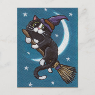 Broomstick Ride - Carte postale Halloween