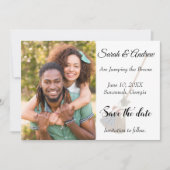Broomstick Wedding Foto Opslaan Datum Save The Date (Voorkant)